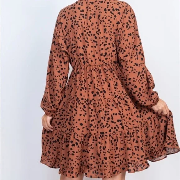 Rust Dot Dress - Picture 2 of 2